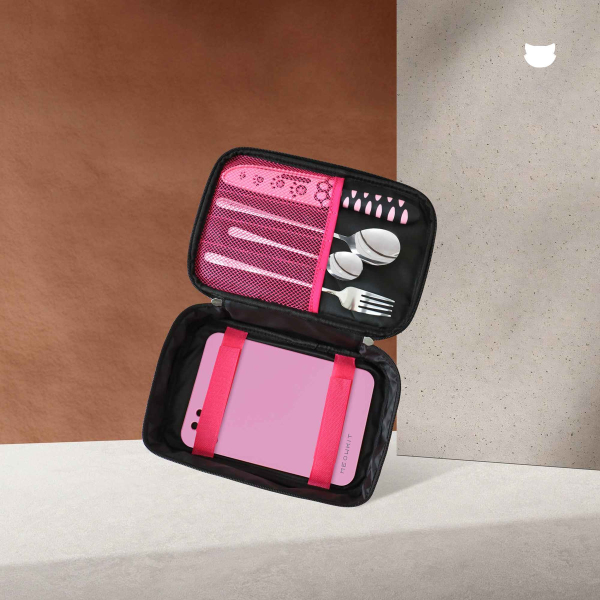 Meowkit Set di 6 pezzi di stoviglie per esterni – Posate portatili per picnic e campeggio